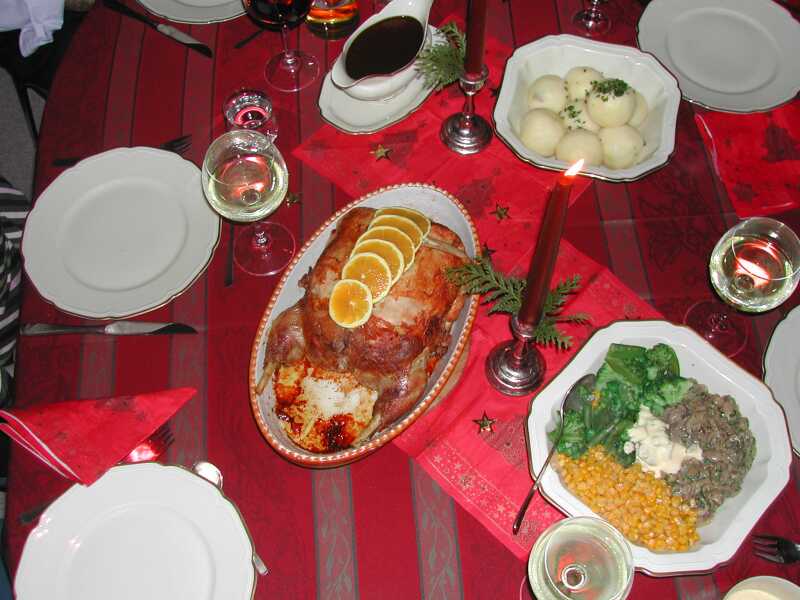 Gefllte Weihnachtspute